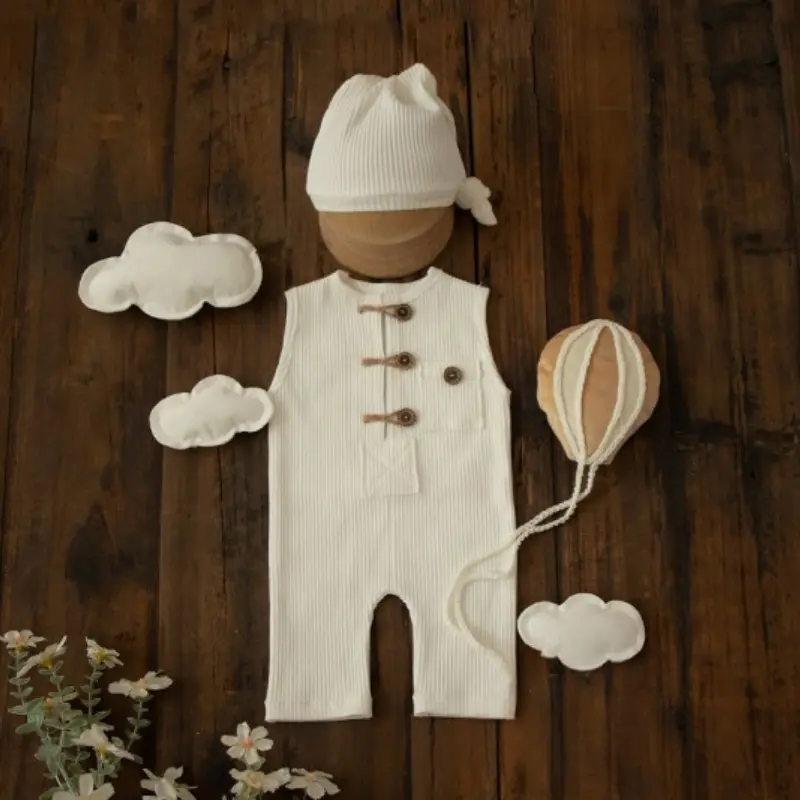 Cute Outfit Hat Set With Balloon - Newborn Photography Props - Image 4